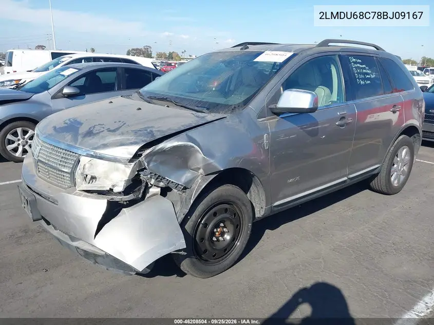 2008 LINCOLN MKX VIN 2LMDU68C78BJ09167 — фото 2