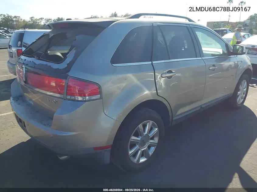 2008 LINCOLN MKX VIN 2LMDU68C78BJ09167 — фото 4