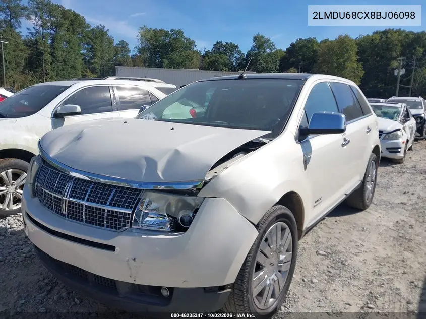 2008 LINCOLN MKX VIN 2LMDU68CX8BJ06098 — фото 2
