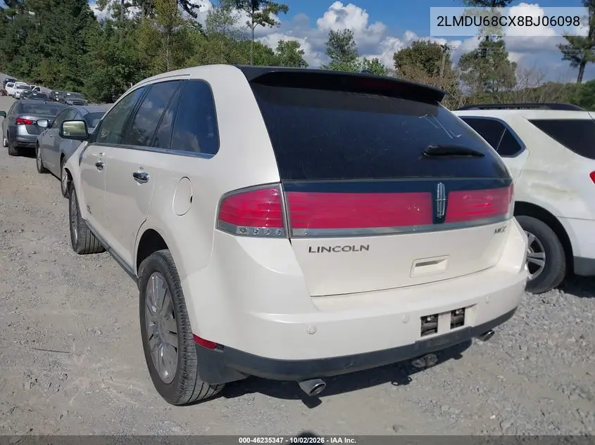 2008 LINCOLN MKX VIN 2LMDU68CX8BJ06098 — фото 3