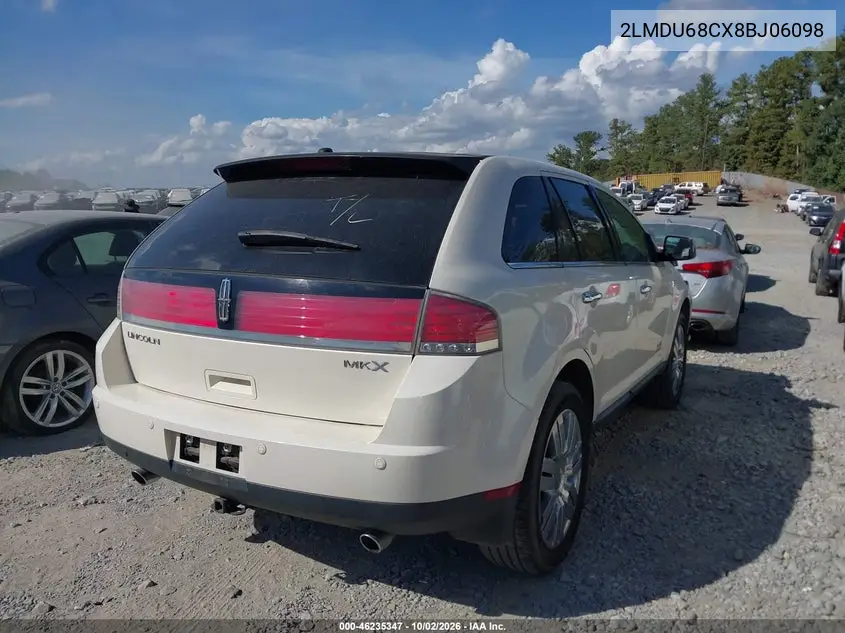 2008 LINCOLN MKX VIN 2LMDU68CX8BJ06098 — фото 4