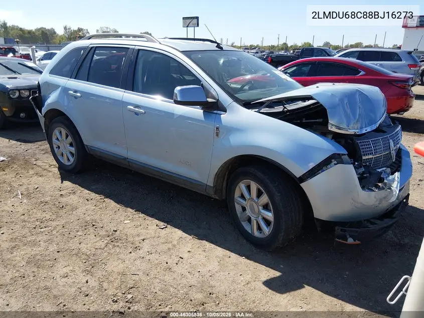 LINCOLN MKX 2008, VIN 2LMDU68C88BJ16273
