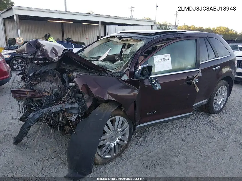 2010 LINCOLN MKX VIN 2LMDJ8JC8ABJ18948 — фото 2