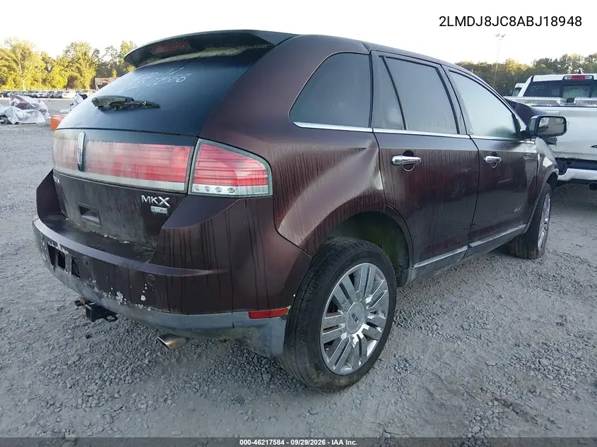 2010 LINCOLN MKX VIN 2LMDJ8JC8ABJ18948 — фото 4