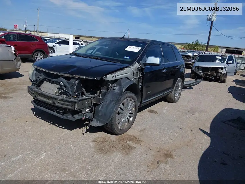 2010 LINCOLN MKX VIN 2LMDJ6JC0ABJ32086 — фото 2