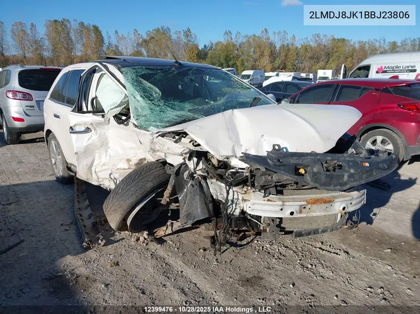LINCOLN MKX 2011, VIN 2LMDJ8JK1BBJ23806
