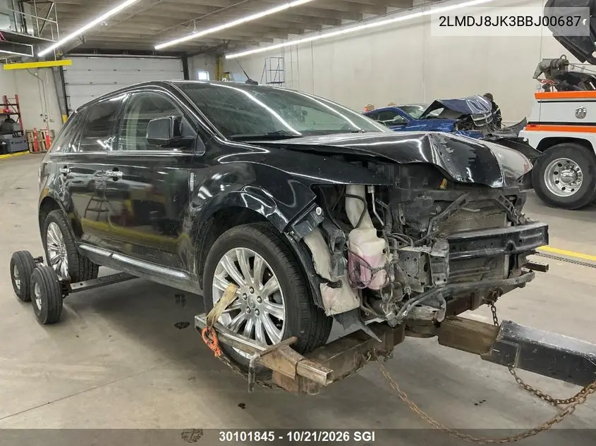LINCOLN MKX 2011, VIN 2LMDJ8JK3BBJ00687