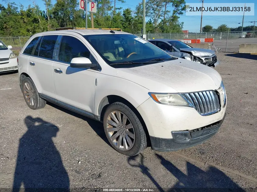 LINCOLN MKX 2011, VIN 2LMDJ6JK3BBJ33158