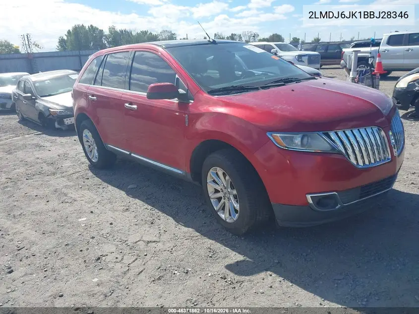 LINCOLN MKX 2011, VIN 2LMDJ6JK1BBJ28346