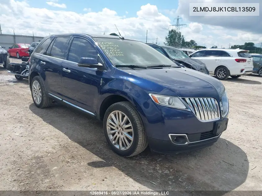 LINCOLN MKX 2012, VIN 2LMDJ8JK1CBL13509