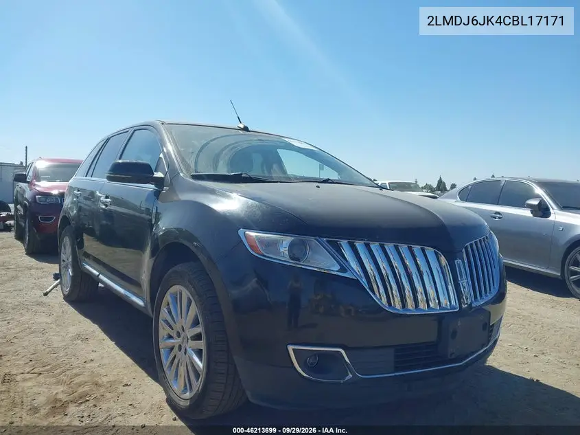 LINCOLN MKX 2012, VIN 2LMDJ6JK4CBL17171
