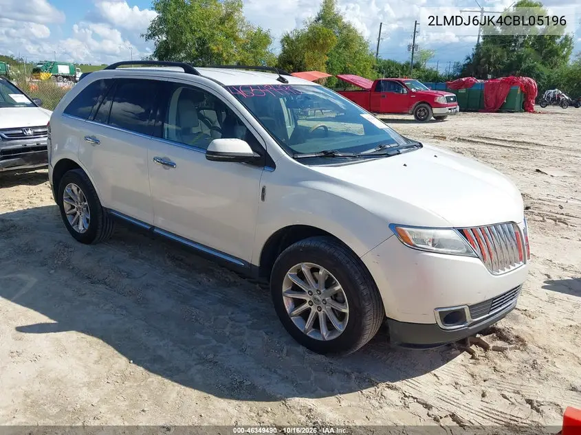 LINCOLN MKX 2012, VIN 2LMDJ6JK4CBL05196