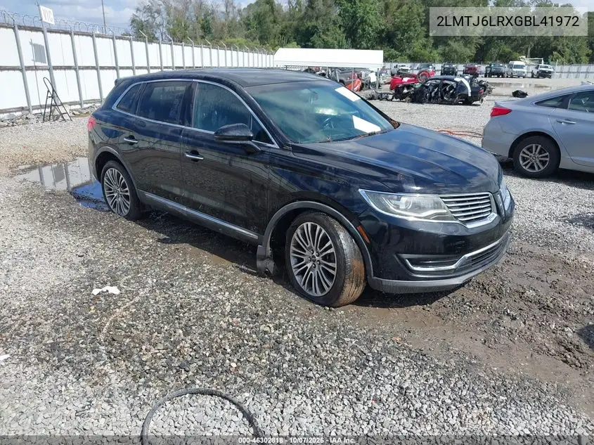 LINCOLN MKX 2016, VIN 2LMTJ6LRXGBL41972