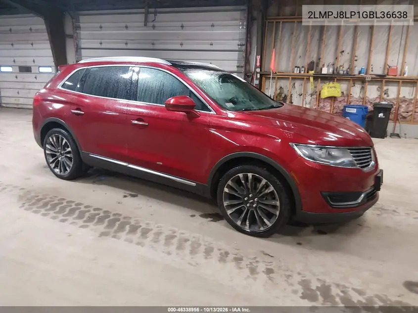 LINCOLN MKX 2016, VIN 2LMPJ8LP1GBL36638