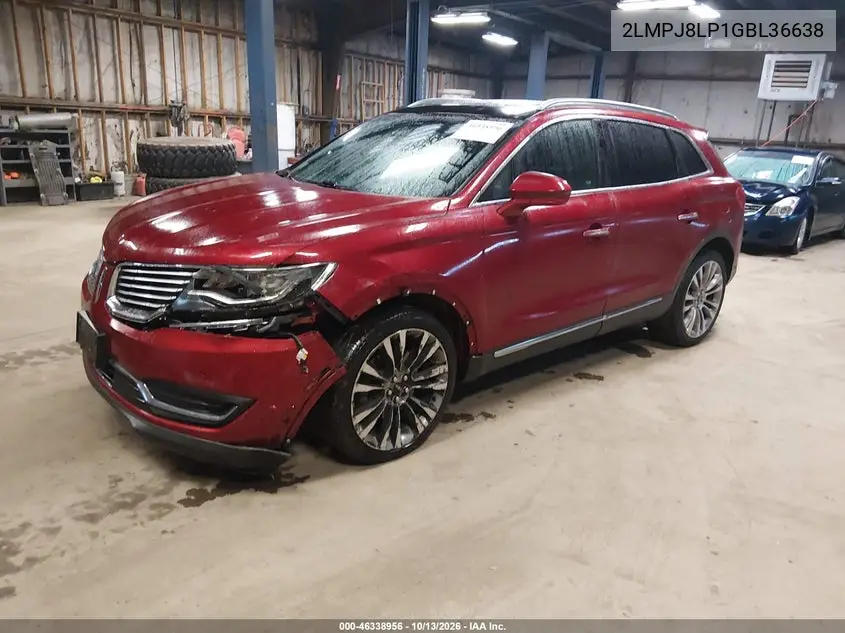 2016 LINCOLN MKX VIN 2LMPJ8LP1GBL36638 — фото 2