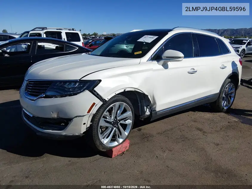 2016 LINCOLN MKX VIN 2LMPJ9JP4GBL59596 — фото 2