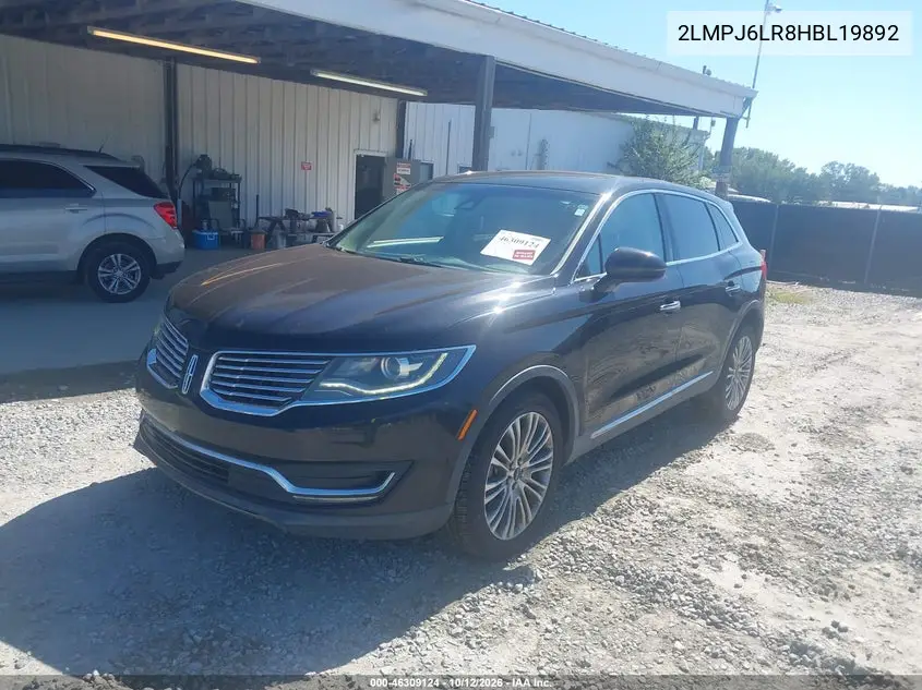 2017 LINCOLN MKX VIN 2LMPJ6LR8HBL19892 — фото 2