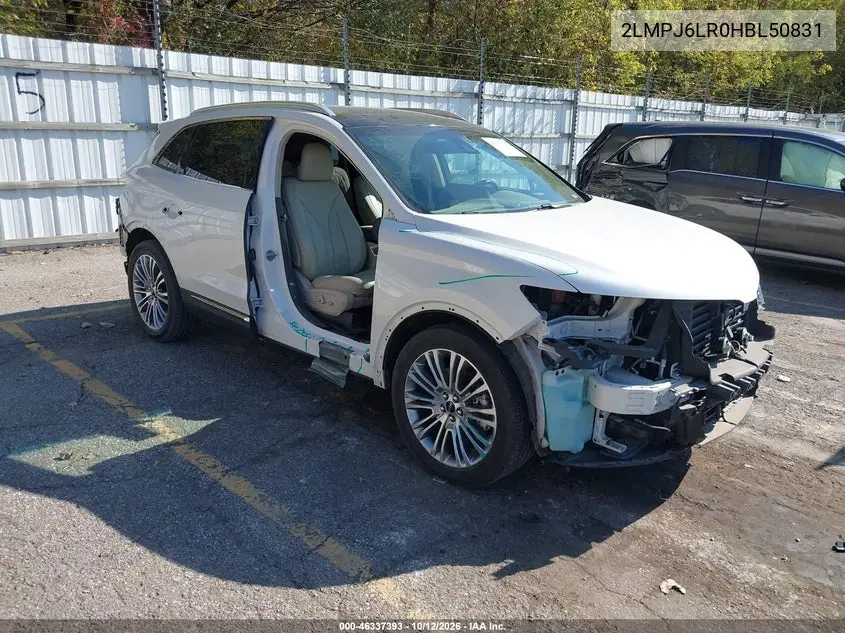 LINCOLN MKX 2017, VIN 2LMPJ6LR0HBL50831