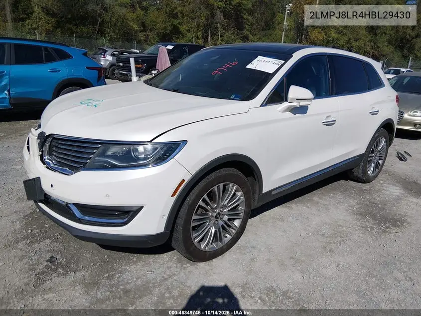 2017 LINCOLN MKX VIN 2LMPJ8LR4HBL29430 — фото 2