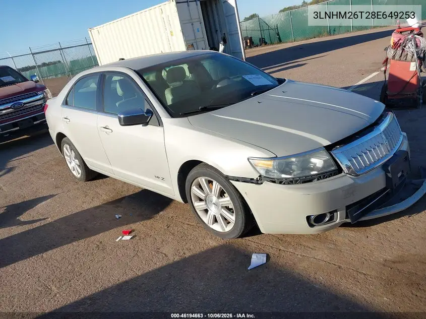 LINCOLN MKZ 2008, VIN 3LNHM26T28E649253