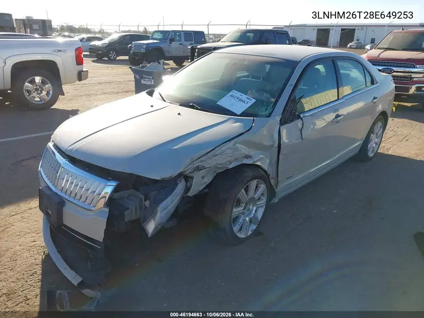 2008 LINCOLN MKZ VIN 3LNHM26T28E649253 — фото 2