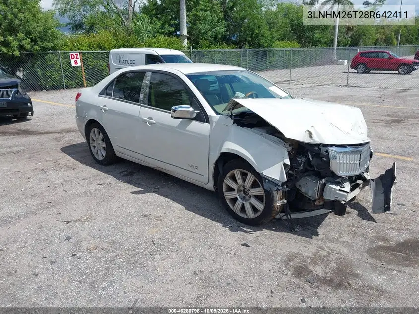 LINCOLN MKZ 2008, VIN 3LNHM26T28R642411