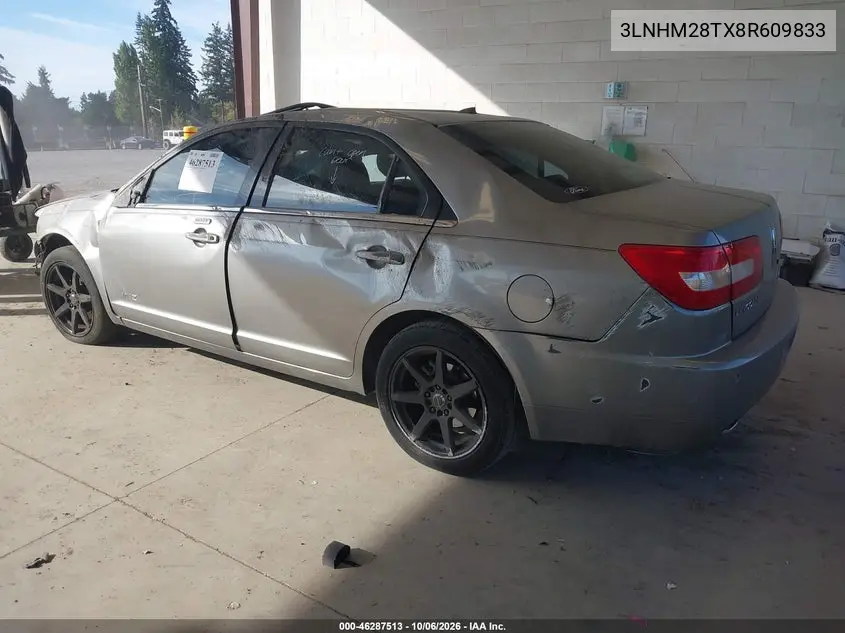 2008 LINCOLN MKZ VIN 3LNHM28TX8R609833 — фото 3