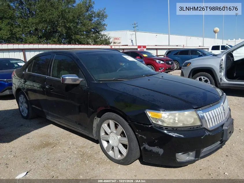 LINCOLN MKZ 2008, VIN 3LNHM26T98R601676