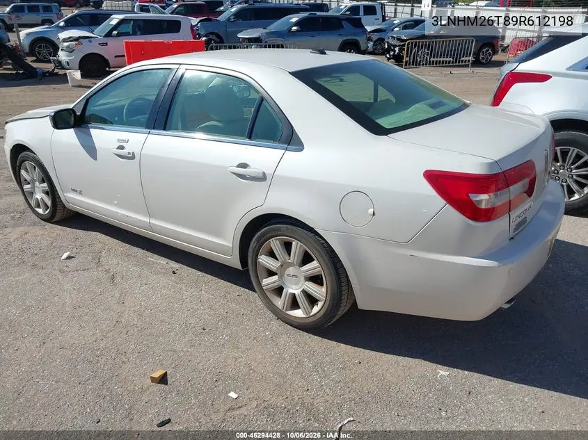 2009 LINCOLN MKZ VIN 3LNHM26T89R612198 — фото 3