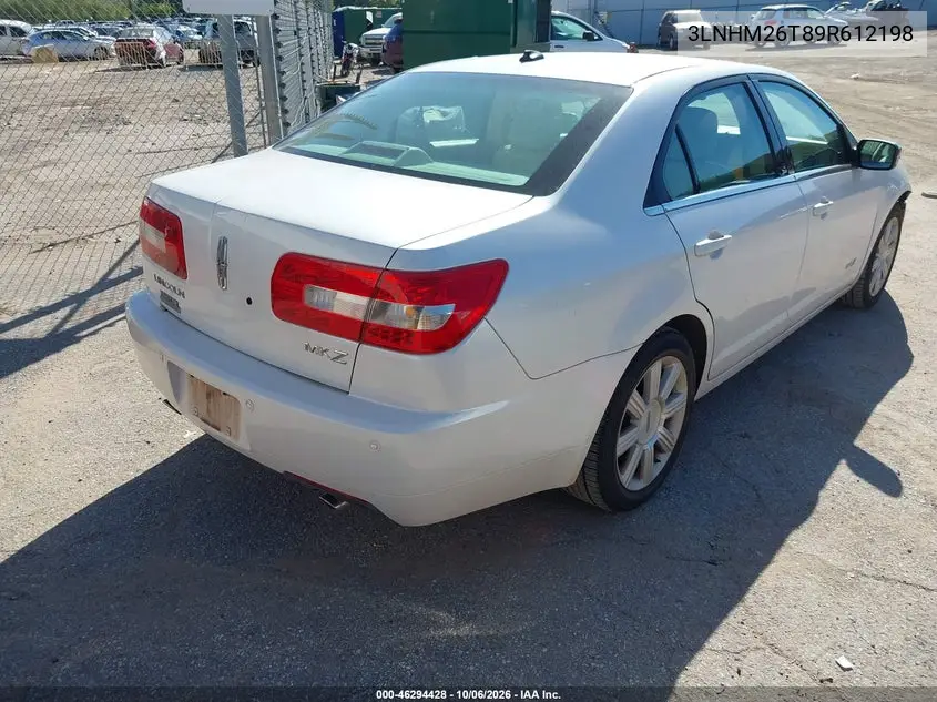 2009 LINCOLN MKZ VIN 3LNHM26T89R612198 — фото 4