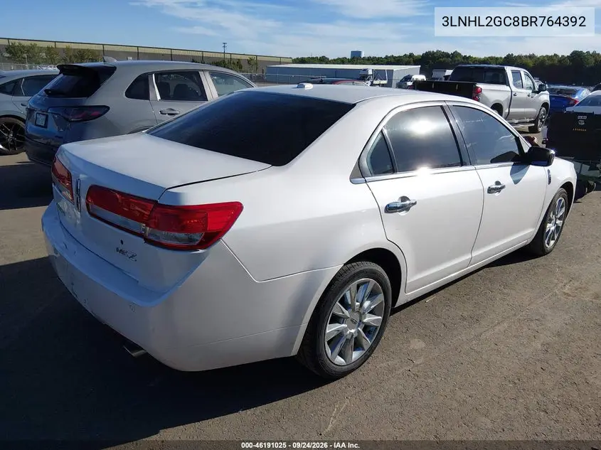 2011 LINCOLN MKZ VIN 3LNHL2GC8BR764392 — фото 4