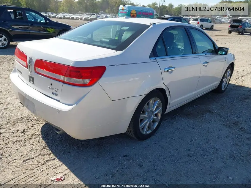 2011 LINCOLN MKZ VIN 3LNHL2JC7BR764604 — фото 4
