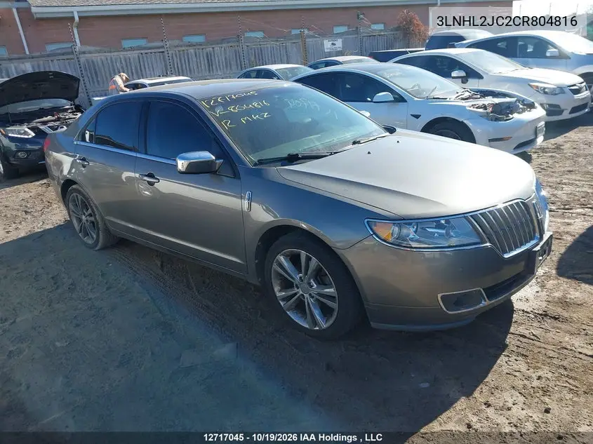 LINCOLN MKZ 2012, VIN 3LNHL2JC2CR804816