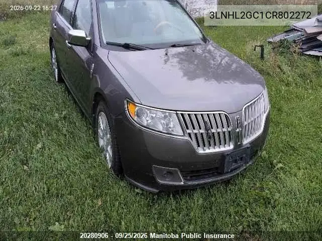 LINCOLN MKZ 2012, VIN 3LNHL2GC1CR802272