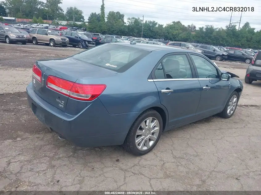 2012 LINCOLN MKZ VIN 3LNHL2JC4CR832018 — фото 3