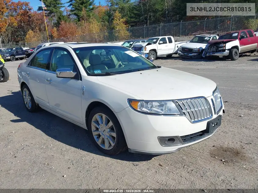 LINCOLN MKZ 2012, VIN 3LNHL2JC8CR810815