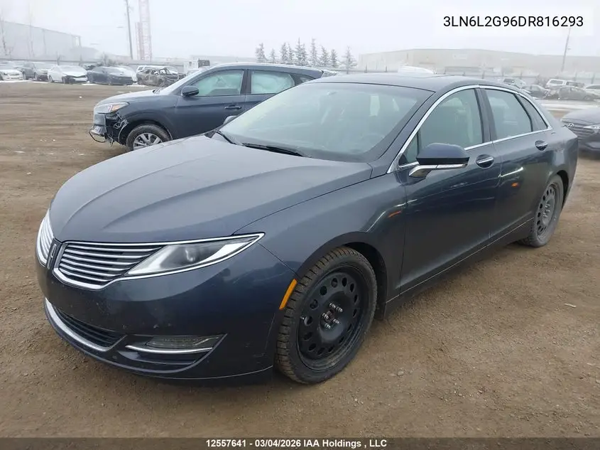 2013 LINCOLN MKZ VIN 3LN6L2G96DR816293 — фото 2