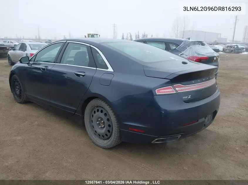 2013 LINCOLN MKZ VIN 3LN6L2G96DR816293 — фото 3