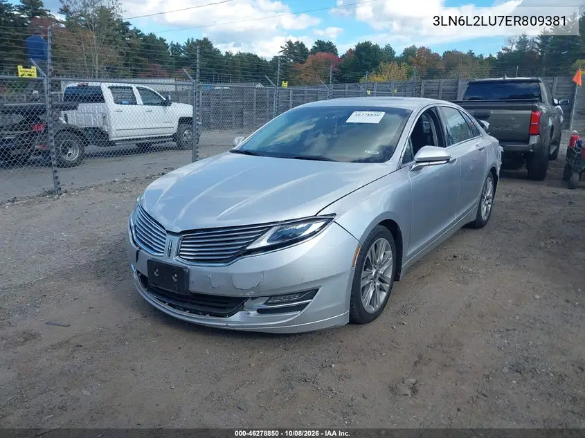 2014 LINCOLN MKZ VIN 3LN6L2LU7ER809381 — фото 2