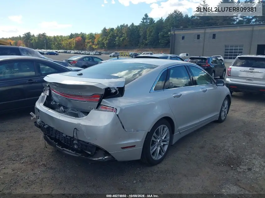 2014 LINCOLN MKZ VIN 3LN6L2LU7ER809381 — фото 4