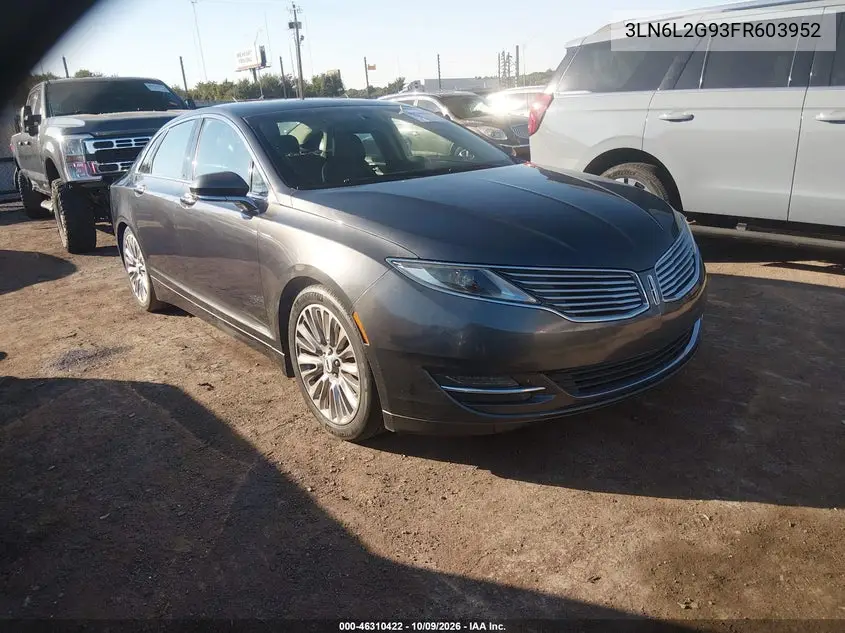 LINCOLN MKZ 2015, VIN 3LN6L2G93FR603952