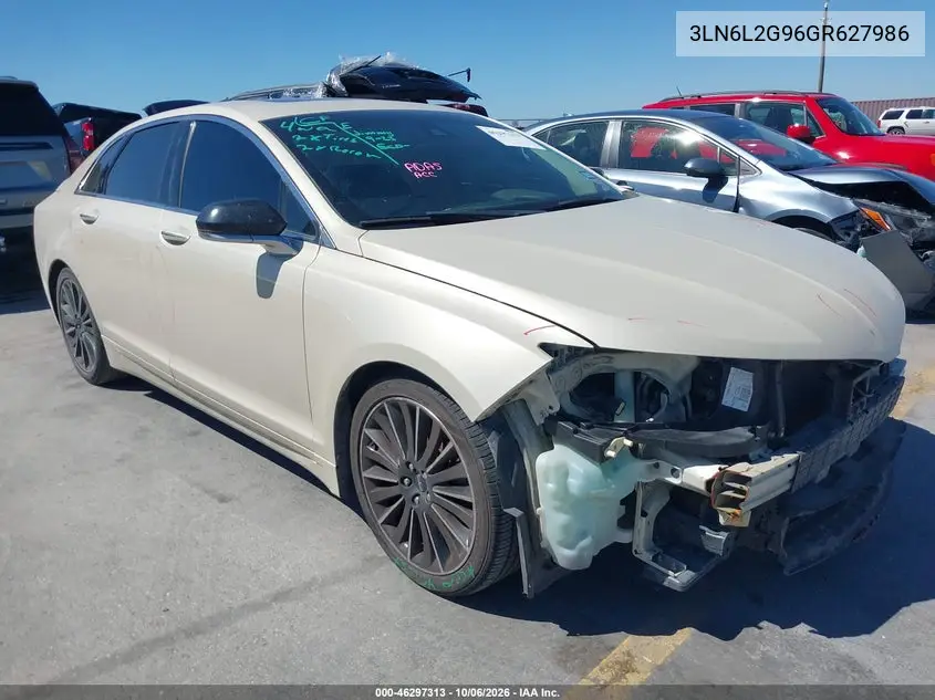 LINCOLN MKZ 2016, VIN 3LN6L2G96GR627986
