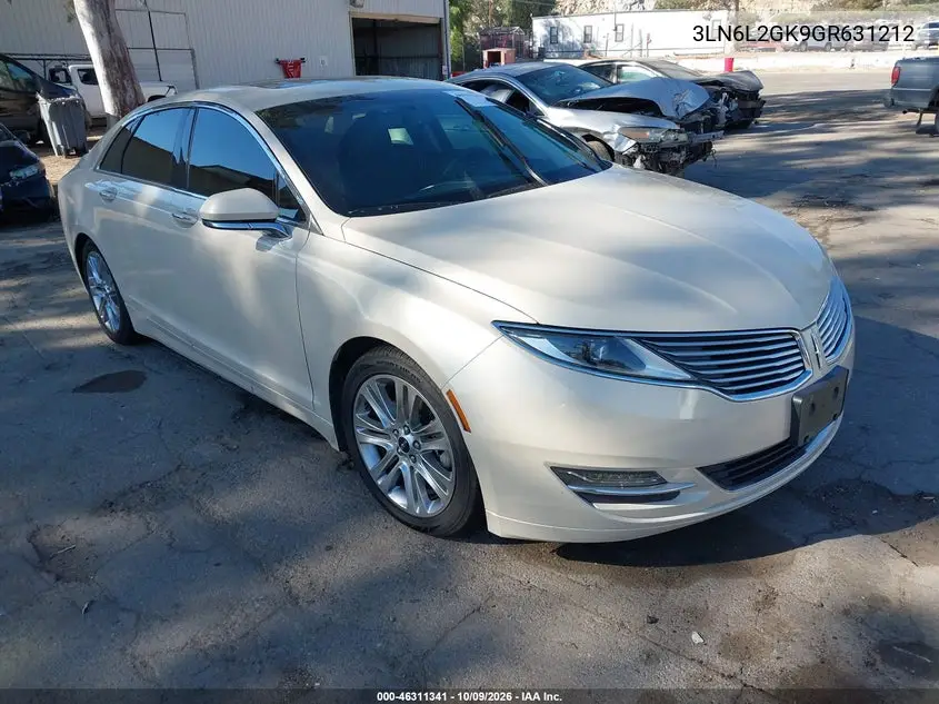 LINCOLN MKZ 2016, VIN 3LN6L2GK9GR631212