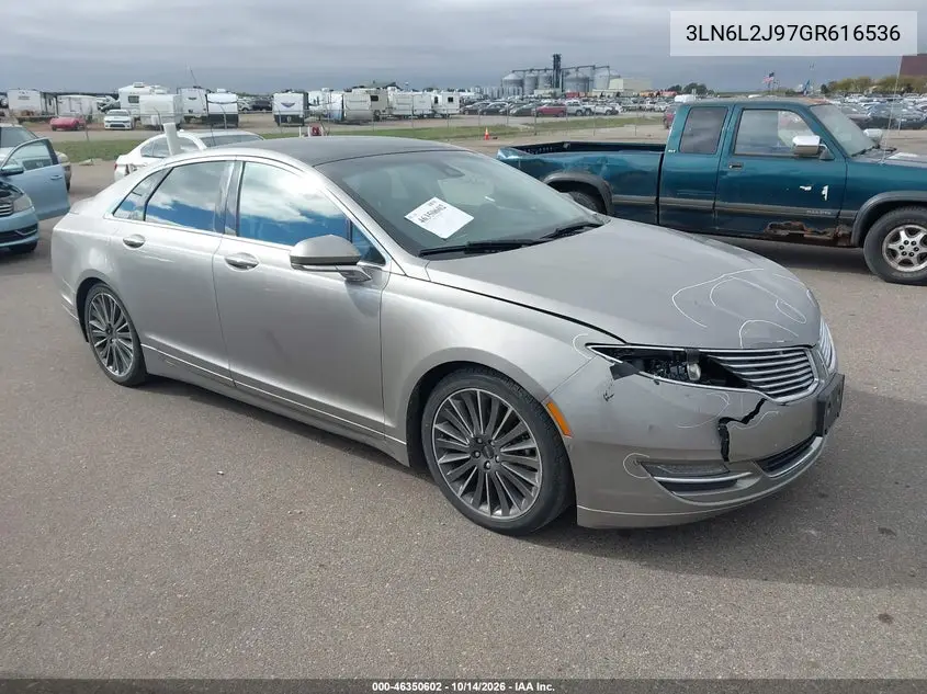 LINCOLN MKZ 2016, VIN 3LN6L2J97GR616536