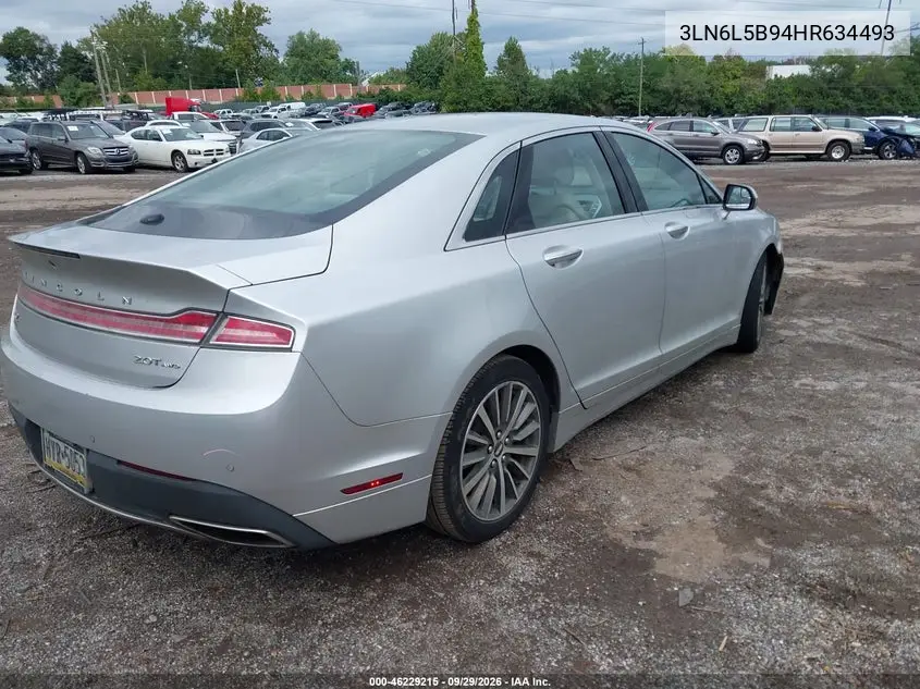 2017 LINCOLN MKZ VIN 3LN6L5B94HR634493 — фото 4
