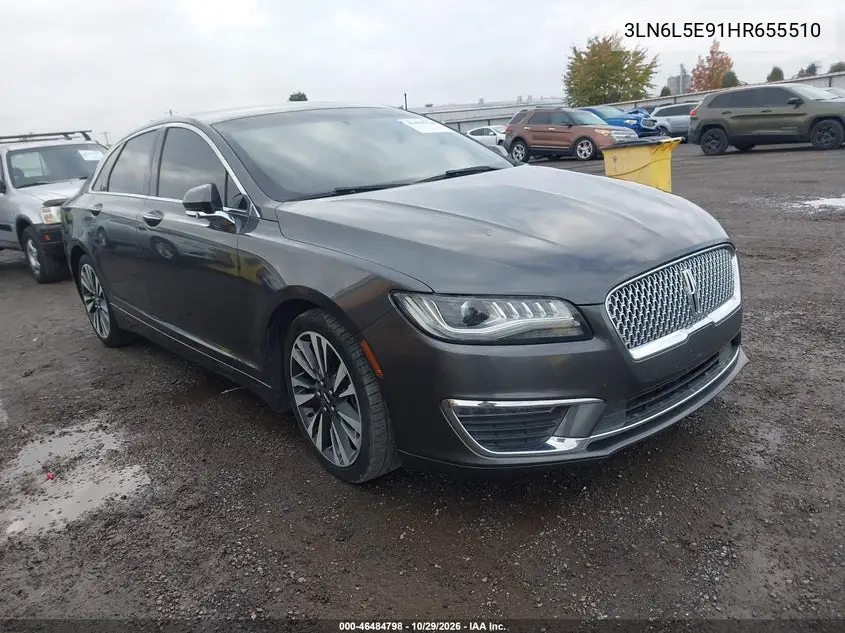 LINCOLN MKZ 2017, VIN 3LN6L5E91HR655510