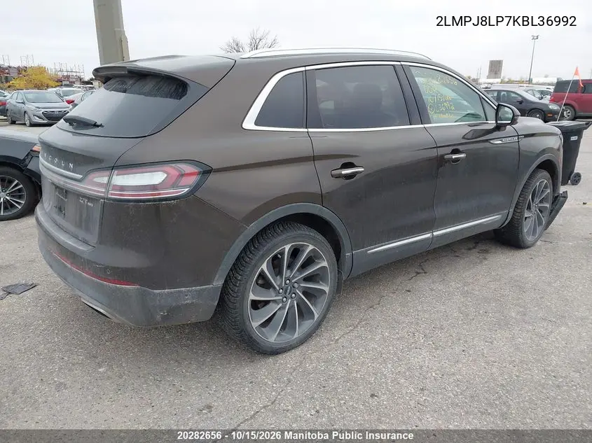 2019 LINCOLN NAUTILUS VIN 2LMPJ8LP7KBL36992 — фото 4