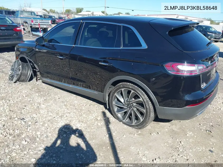 2019 LINCOLN NAUTILUS VIN 2LMPJ8LP3KBL58648 — фото 3