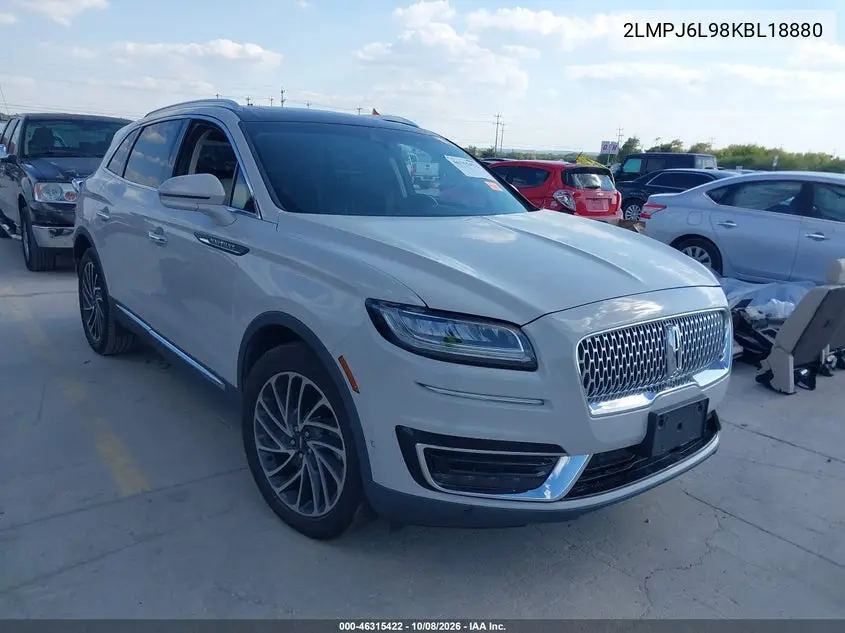 LINCOLN NAUTILUS 2019, VIN 2LMPJ6L98KBL18880