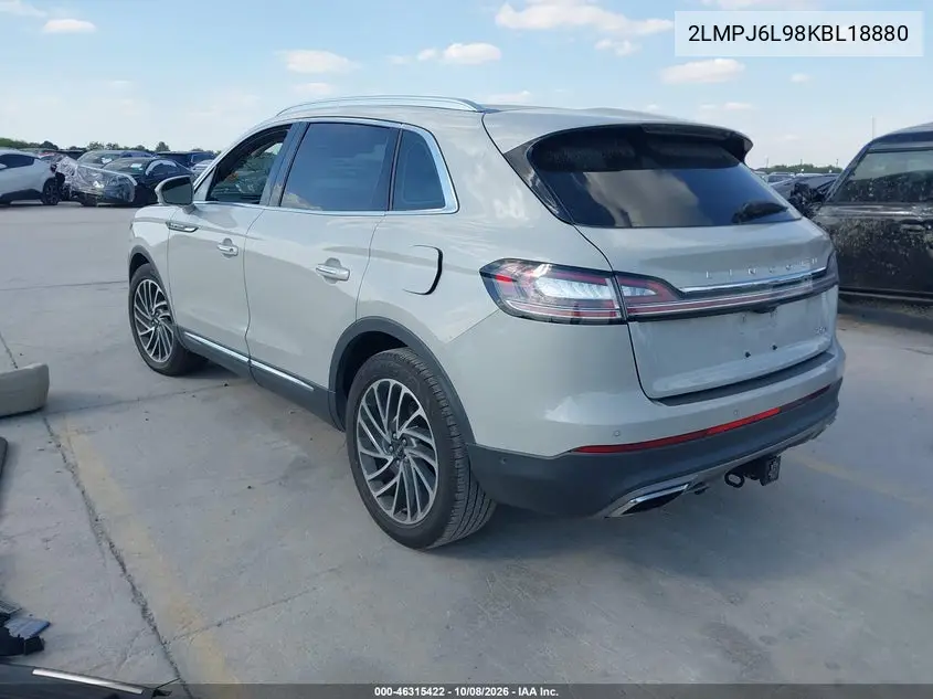 2019 LINCOLN NAUTILUS VIN 2LMPJ6L98KBL18880 — фото 3